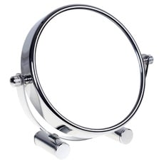 HIMRY Designed Kosmetik Spiegel/Kosmetikspiegel, 360° drehbar. zweiseitig: normal und 7 - Fach Vergrößerung. Standspiegel, Rasierspiegel, Badezimmerspiegel. verchromten, KXD3104-7x