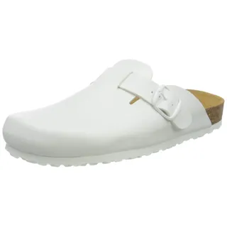 Bioline Clog Unisex Erwachsene Hausschuh, Weiß, 41