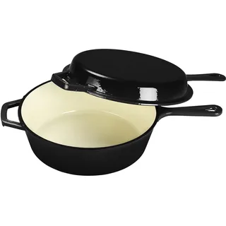Echtwerk Schmortopf und Grillpfanne 2-in-1 Set 2,5 L Ø 25,2 cm rund