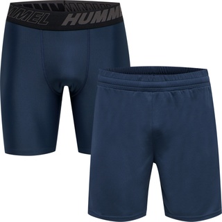 hummel Herren Hmlte Topaz 2-pack Shorts Set, Insignia Blue/Insignia Blue, XL