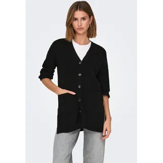 ONLY Strickjacke »ONLKATIA LS RIB V LOOSE CARDIGAN CC KNT«, schwarz