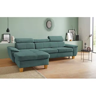 exxpo - sofa fashion Eckcouch Mikrofaser 2-Sitzer Blau