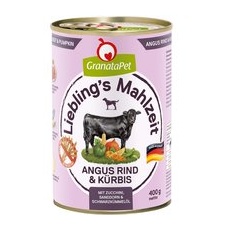 6x400g Vită Angus & dovlecel Liebling's Mahlzeit GranataPet Hrană umedă câini