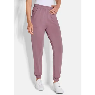 GOLDNER 2-in-1-Hose "Kurzgröße Bequeme Viskose-Schlupfhose, Doppelpack" Elastischer Bund, altrosé, grau