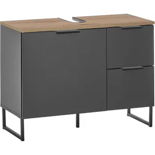 BASIC by Balculina Waschbeckenunterschrank Denver 80 x 60 cm Schwarz Matt