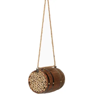 Dehner Natura Premium Insektenhotel Padua, Insektenhaus / Nistkasten für Bienen/Schmetterlinge/Käfer, ca. 17.5 x 15 x 15 cm, Kiefernholz, natur