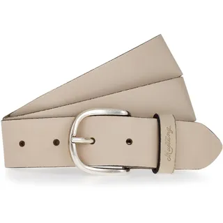 Ledergürtel MUSTANG "Madison", Damen, Gr. 100, beige, Rindsleder, Gürtel Ledergürtel, Mit geprägtem MUSTANG-Logo auf der Schlaufe, 3,5 cm