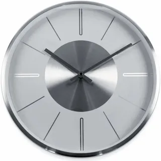 Wall-Art Wanduhr Modern Aluminium Ø 30 cm Silber