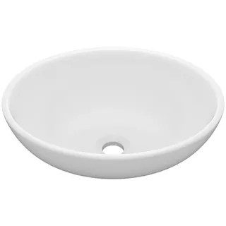 vidaXL Waschbecken Matt Weiß 40x33 cm Keramik