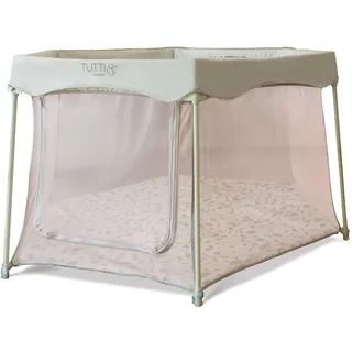 Tutti Bambini Laufstall Baby Faltbar - Baby Playpen mit 360°-Netzwänden, Schnellklappmechanismus, Reißverschlusstür, Bodenmatte & Tragetasche, 135 x 135 x 75 cm (Blattgrün)