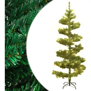 Spiral-Weihnachtsbaum mit Beleuchtung und Ständer Grün 180 cm - Grün