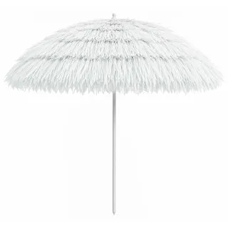 Linder Exclusiv Sonnenschirm, Strandschirm, UV-Schutz 30,Hawaii Weiß - Weiß