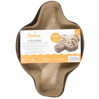 DECORA 0320171 5ER-Pack PAPIERBACKFORM FÜR COLOMBA 300 G, Keramik, Braun