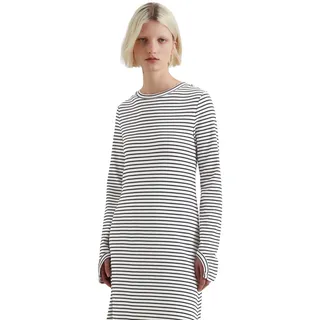 Marc O'Polo DENIM Maxikleid mit tiefem Rückenausschnitt und Cut-Out-Details am Ärmelsaum, schwarz