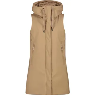 CMP - Damen Softshell Weste Lang mit fester Kapuze, Malta, 50