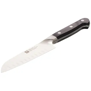 ZWILLING Pro Santokumesser, 14 cm, Rostfreier Spezialstahl, Razor-Edge-Veredlung, 3-Nieten-Kunststoffgriff, Schwarz