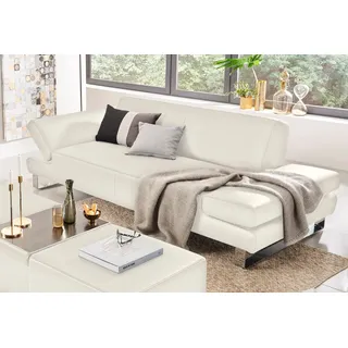 W.Schillig Couch Leder 3-Sitzer Weiß