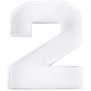 Alnicov Nachfüllbare Geburtstagsdekoration Aus Pappzahlen, Leichtes Süßigkeitentablett Aus Pappmaché, Party-Tischdekoration Für Süßigkeiten, Schokolade, Macarons Und Blumen (Zahl 2)