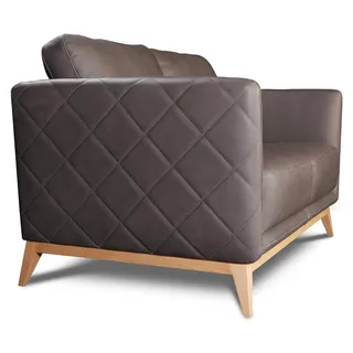 Design Couch Polster Sitz Garnitur Sofa Garnituren Textil Neu 2+1 Sitzer Stoff - Braun