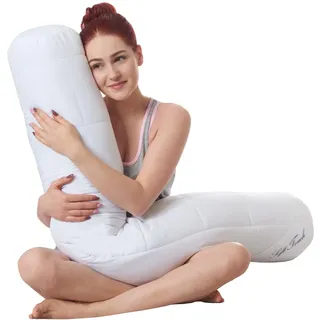 Aqua-Textil Seitenschläfer Rolle Ø20 x 120 cm Reißverschluss Seitenschläferkissen 1200g klimaregulierend Oeko-TEX