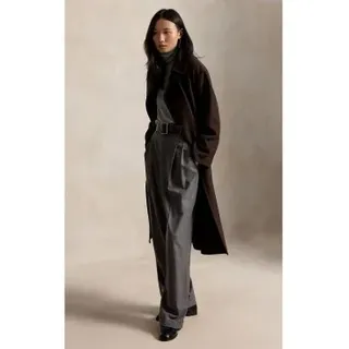 Polo Ralph Lauren für Damen. 211966526501 Brauner Kaschmir-Trenchcoat (XS), Lässig, Klassisch, Cachemir