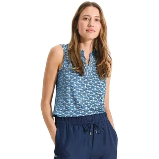 CECIL Damen B321632 Top mit Deko Element, Azure Blue, Large