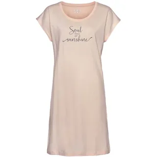 VIVANCE Dreams Nachthemd mit Sommer-Statementdruck, rot