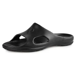Ladeheid Damen leichte Eva Badelatschen Gartenschuhe Badepantolette Badeschuhe KL039D (Schwarz, 38 EU) - Schwarz