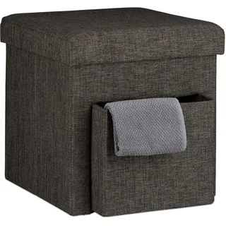 Relaxdays Hocker mit Stauraum 10020369_93 braun