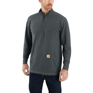 CARHARTT Half Zip Thermal Langarmshirt, - Dunkelgrau - M