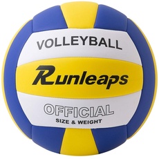 Runleaps Volleyball, Beachvolleyball Weicher Touch Volley Ball Training für Beach Outdoor Indoor Spiel, Größe 5