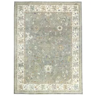 HAMID - Gadea Grüner Teppich, 100% Wolle, Orientteppich für Wohnzimmer, Schlafzimmer... (240 x 170)