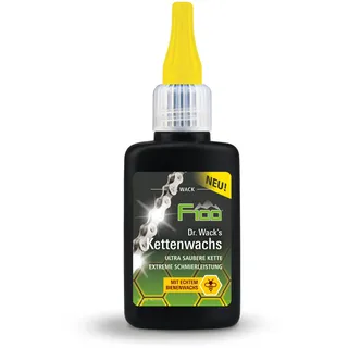 Dr. Wack Chemie Dr. Wack F100 Kettenwachs für Fahrrad 50 ml I Flüssigwachs für weniger Verschleiß & Reibung für Rennrad, Gravel & MTB I Schmutzabweisend, Langlebig & Geräuscharm I Hochwertige Fahrradpflege