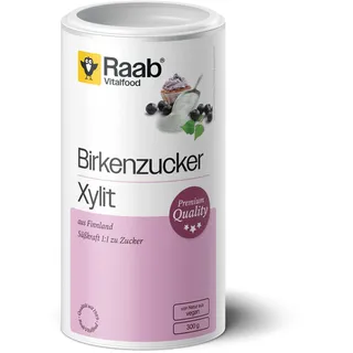 Raab Vitalfood Premium Birkenzucker, Xylit, vegan, 1:1 Zucker-Alternative, Süßungsmittel, zahnfreundlich, aus Finnland, vegan, glutenfrei, 300 g
