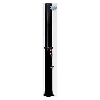 Solardusche 40L mit Duschkopf und Wasserhahn - Warmwasser für Garten und Pool, Outdoor-Dusche für Erfrischung und Hygiene, inklusive Montageschrauben und UV-Stabilität - Schwarz