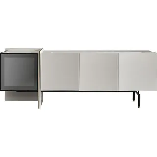 Gruppe Sideboard Spiegel Kommode Holz Modern Esszimmer Weiß Design Neu - Weiß