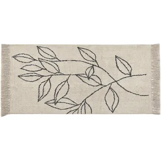 Beliani Teppich Beige 80 x 150 cm Blumenmuster Kurzflor SAZLI
