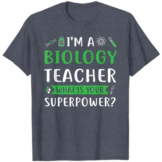 Ich Bin EIN Biologie-Lehrer Biologie T-Shirt, Herren, Blau Meliert, L