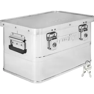 Aluminium Box mit Deckel Silber Alu Kiste Box Alukiste 30 Liter Transportbox Metallbox Alu Aufbewahrungsbox Boxen Abschliessbar Metallkiste Trucky