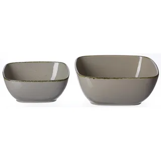 Ritzenhoff & Breker Servierschalen-Set Casa, 2-teilig, 18x18 cm und 22x22 cm, Nougat