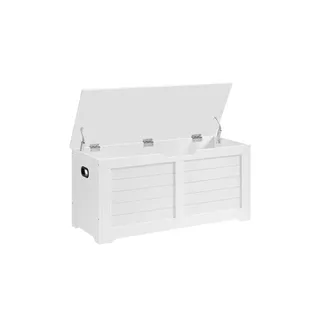 VASAGLE Sitzbank mit Stauraum 40 cm x 100 cm x 46 cm Weiß