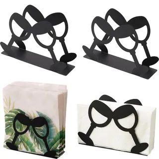 YouXiaor 2 Stück Serviettenhalter,Serviettenhalter Schwarz Serviettenhalter Napkin Holder Serviettenspender Serviettenständer Für Tischdekoration In Restaurant Café Hotel Oder Küche