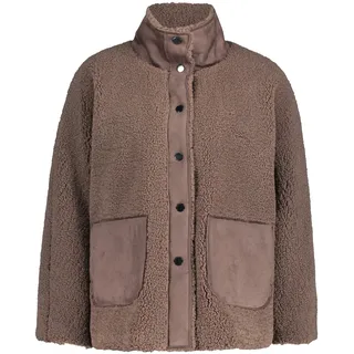 Outdoorjacke BETTY BARCLAY "Outdoorjacke mit Plüsch", Damen, Gr. 42, braun, Obermaterial: 100% Polyester PES., Jacken Outdoorjacke