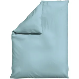 schlafgut Woven Satin Uni Baumwolle Hellblau 155 x 220 cm