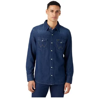 Wrangler Herren 27mw Shirt, Dark Stone, M EU