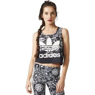 Adidas Tshirts Originals The Farm Florido Crop Tank Top, BJ8403, Größe: 164 - Grau, Weiß