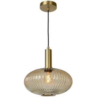 Lucide Hängeleuchte , Bernsteinfarben , Glas , oval , 150 cm , RoHS, Reach , beliebig kürzbar , Lampen & Leuchten, Leuchtenserien