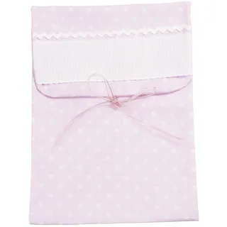 Filet - Elegantes und Feines Lätzchen, Komplett aus Baumwolle mit Aida-Leinenstickerei, Ideal für Babys und Kleinkinder, 100% Made in Italy, Farbe weiß