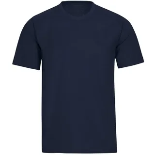 T-Shirt TRIGEMA "TRIGEMA T-Shirt DELUXE Baumwolle", Damen, Gr. S, blau (navy), Single Jersey, 100% Baumwolle, Basic, lang, Rundhals, Shirts T-Shirt, Topseller