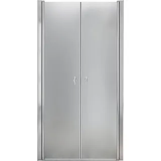 Home Deluxe - Duschabtrennung LAVEA - Milchglas - Maße: 100 x 195 cm - 6 mm nanobeschichtetes Sicherheitsglas, inkl. Scharniere und Montagematerial I